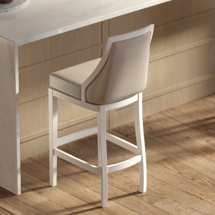 Modern Swivel Stool With Tall Back