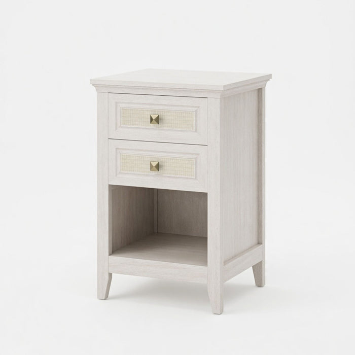 Nightstand With 2 Drawers Bedside Table