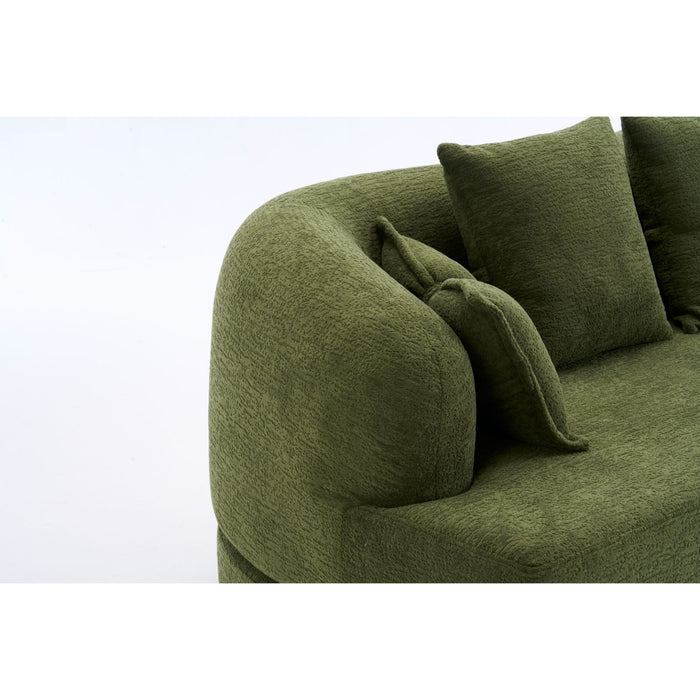 Foldable Sofa Bed, Boneless Couch Convertible Sleeper With 4 Pillows