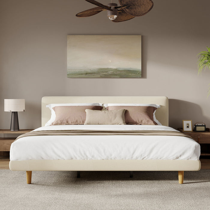Chunky - California King Bed Frame - Beige