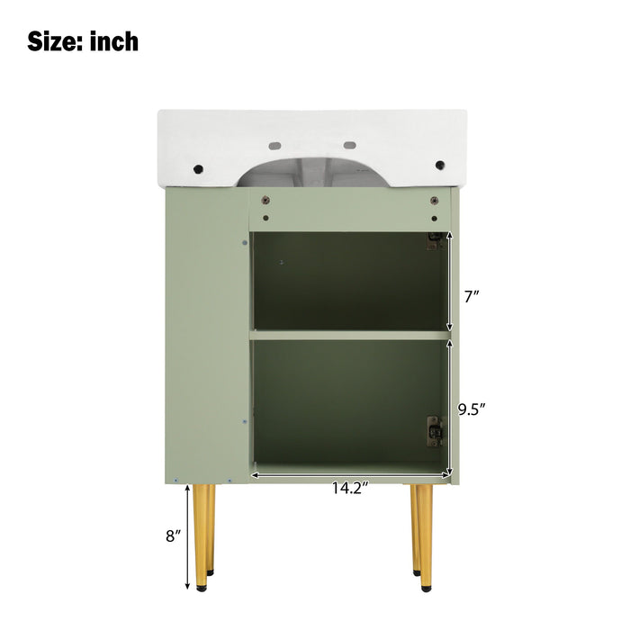 Bathroom Vanity, Combo Cabinet, Bathroom Storage Cabinet, Single Ceramic Sink