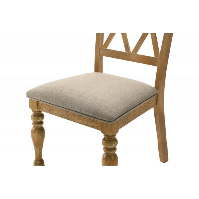Dining Chair, Double X Back Kitchen Chairs (Set of 2) - Brown