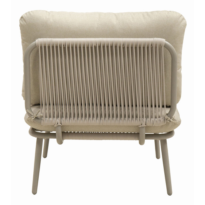 Modular Patio Armless Sofa Chair With Thick Cushion - Off White