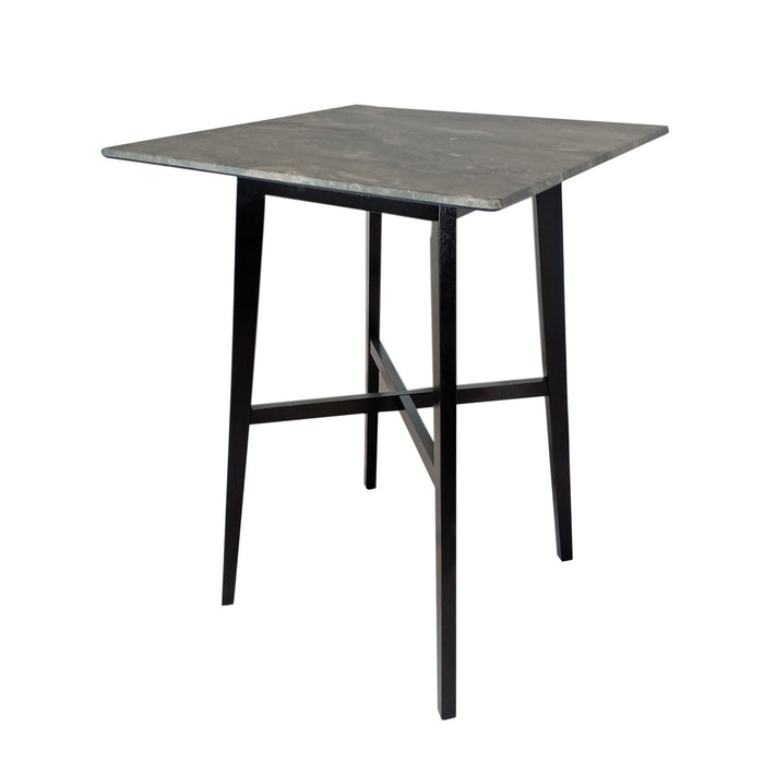 Modern Bar Height Dining Table, Rubberwood Legs And Laminate Table Top