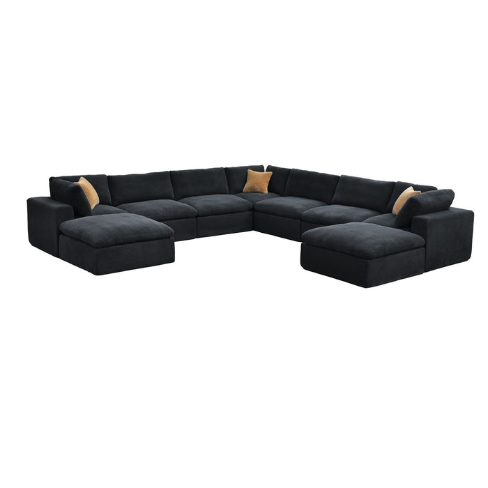 Custom Configuration Modular Sectional With Toss Pillows