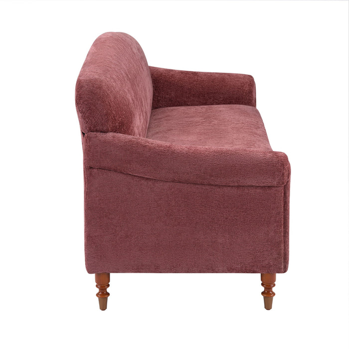 Loveseat Sofa, 2 Seater Couch With Rolled Arms