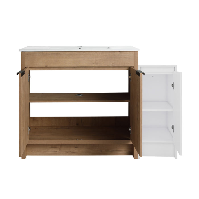 Freestanding Bathroom Vanity With Sink And Storage Cabinets, Soft Closing Doors