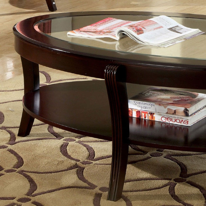 Contemporary Table With Open Lower Shelf