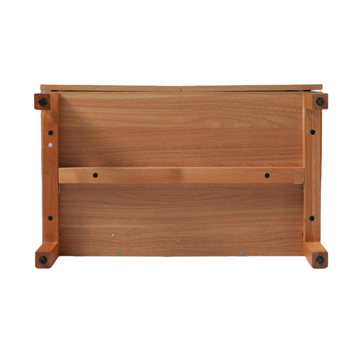 Bathroom Vanity With Sink, Minimalist Design, 45 Degrees Free Handle Doors - Antique Natural