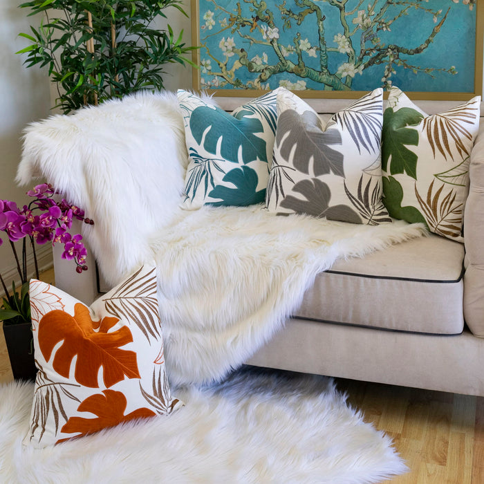 Autumn Vibes Leaf Accent Pillow