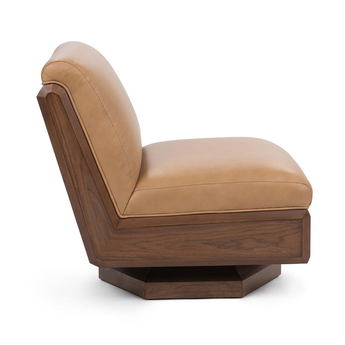 Myla - Swivel Accent Chair - Light Brown