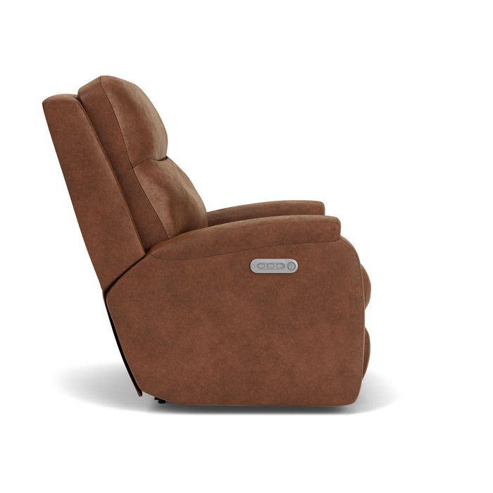 Penn - Transitional Fabric Power Rocking Recliner With Power Headrest & Lumbar