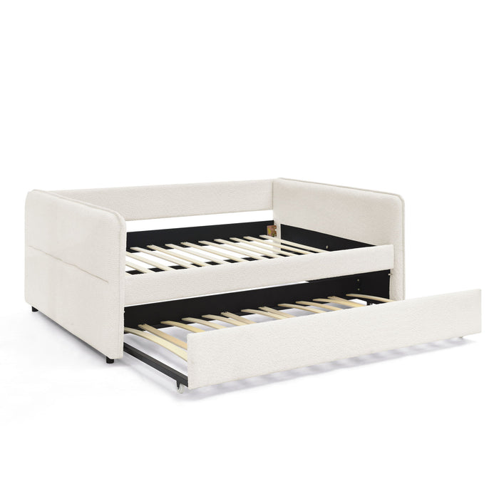 Upholstered Daybed With Pop Up Trundle