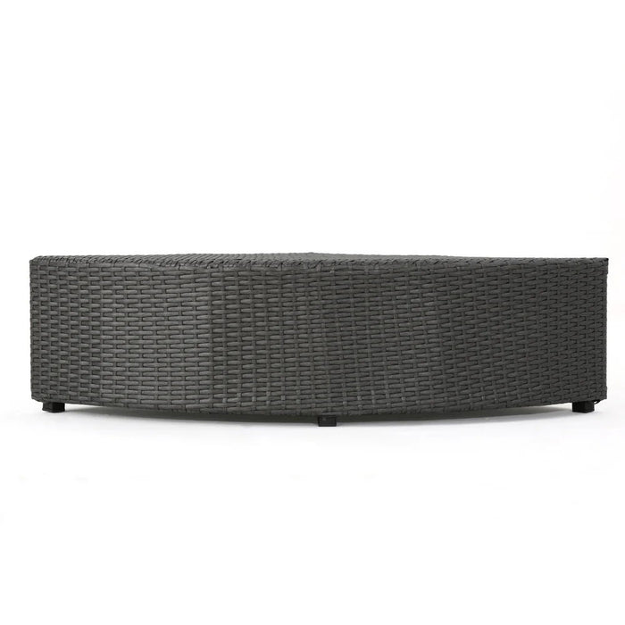 Santa Cruz - Outdoor 8 Piece Sectional Set - Dark Brown