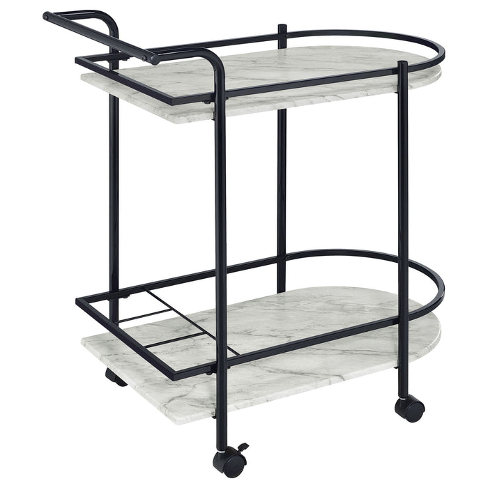 Serving Cart With Wine Rack