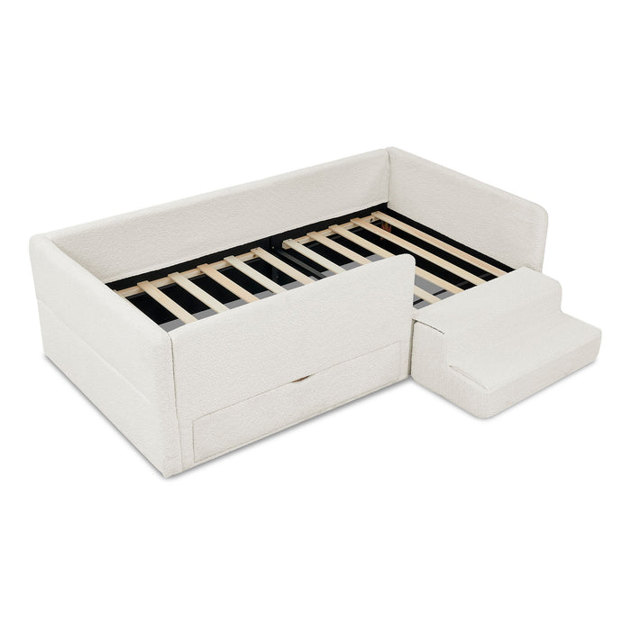 Safe Kids Bed With Guardrails And Storage