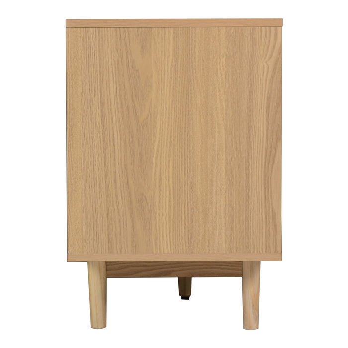 TV Stand With Doors - Natural