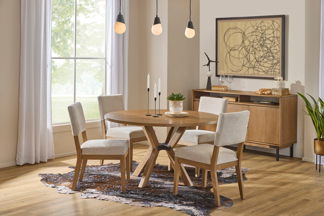 Millwork - Dining Chair (Set of 2) - White / Light Brown