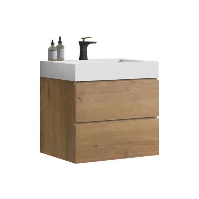 Alice - Bathroom Vanity With Sink, Large Storage Wall Mounted Floating Bathroom Vanity For Modern Bathroom