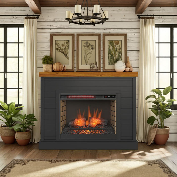 48" Fireplace With Mantel