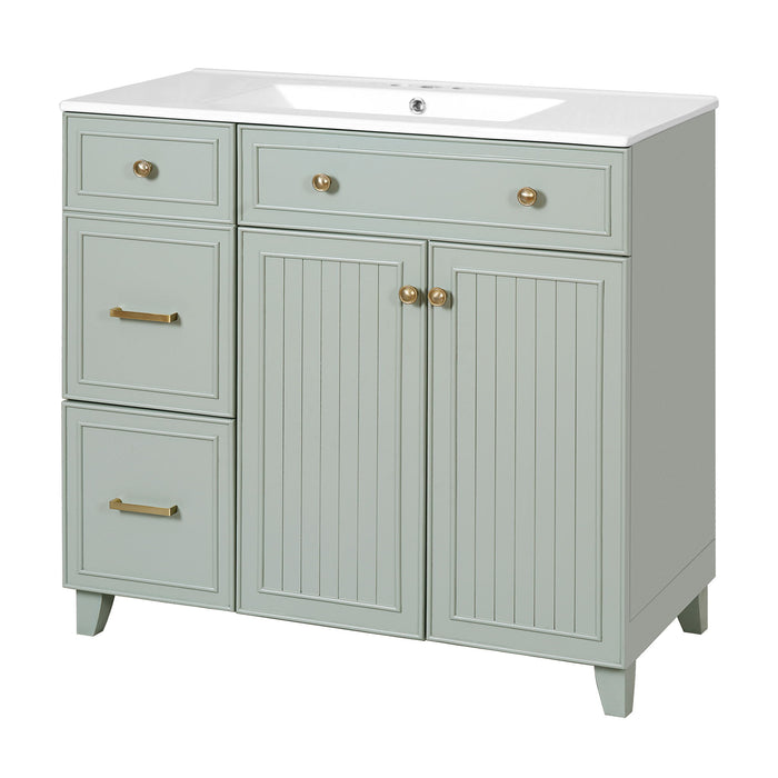 Bathroom Vanity With Sink, Soft Close Doors, Adjustable Shelves