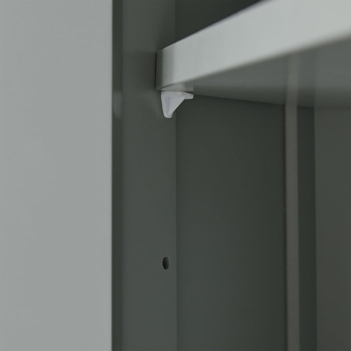 Triangle Corner Bathroom Cabinet With Adjustable Shelf, Storage Unit - Gray
