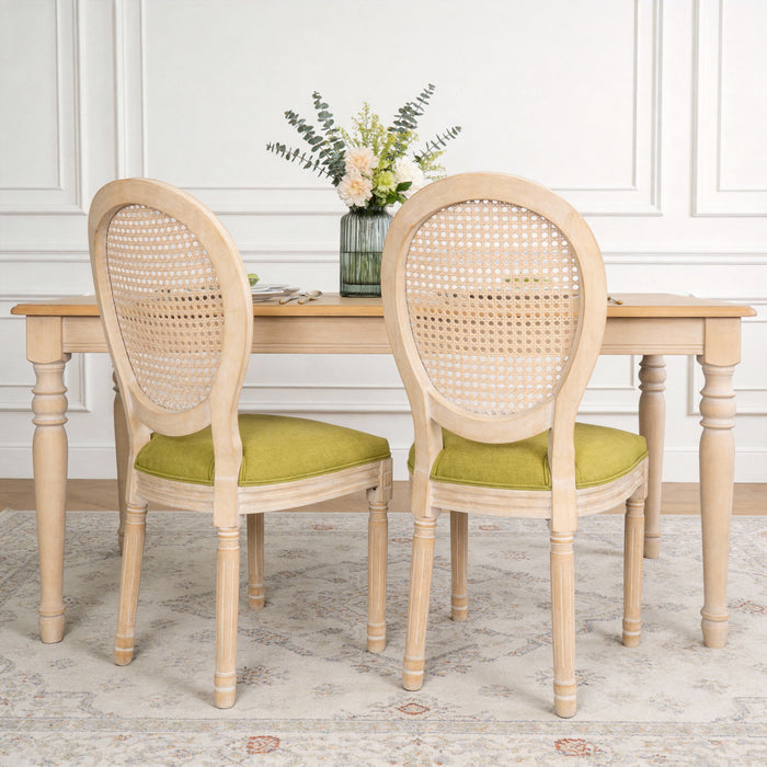 French Country Dining Chairs & Round Back (Set of 2)