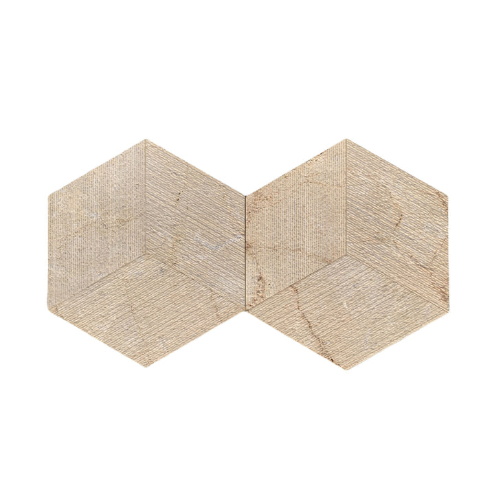 Hexagon Natural Marble Polished Tile For Wall And Floor (Set of 12)