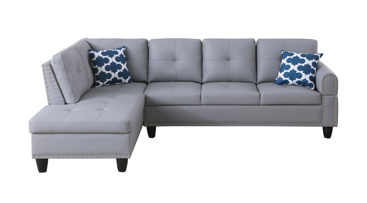 Irine - Sectional Sofa With Ottoman - Gray