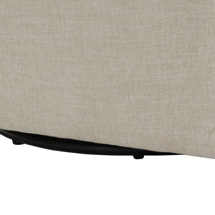 Tolland - Swivel Accent Chair With Antique Brass Nailhead Trim - Beige