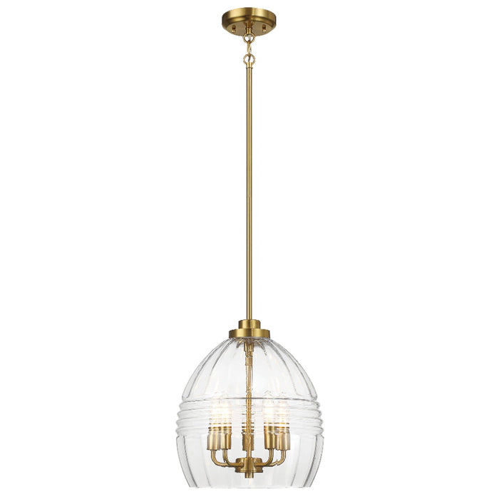 Zen - 5 Pendant Chain Hanging Light - Clear / Gold