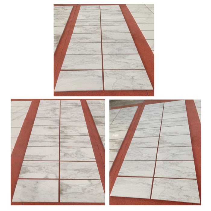 Snow Mountain Ol Textured Marble Tiles For Wall Decoration - White / Natural