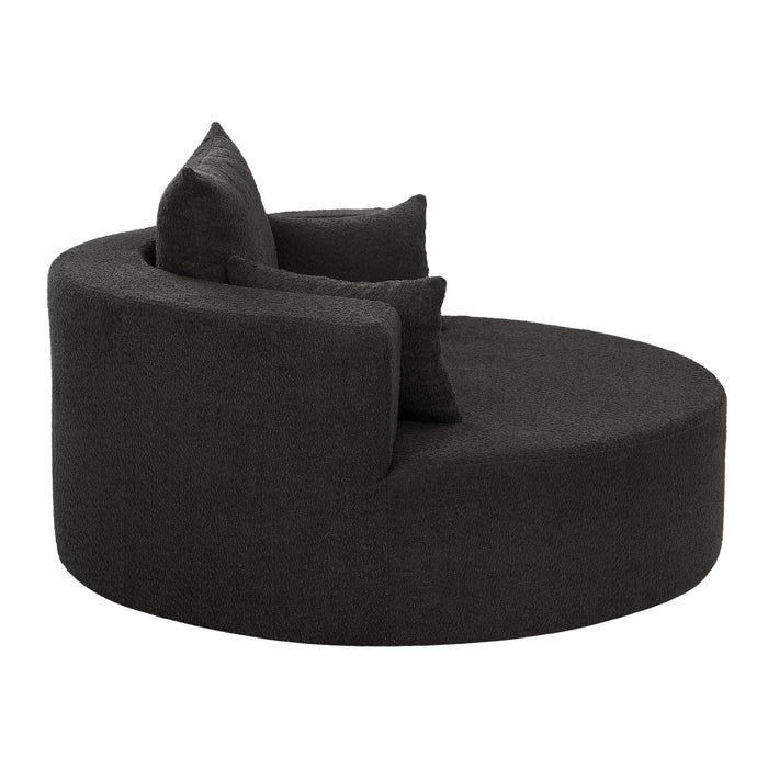 360° Swivel Chair Accent Barrel Chair With Removable Pillows