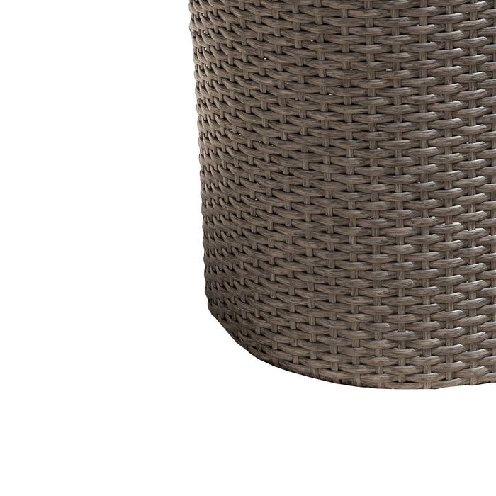 Barrel Side Table With Handcrafted Details