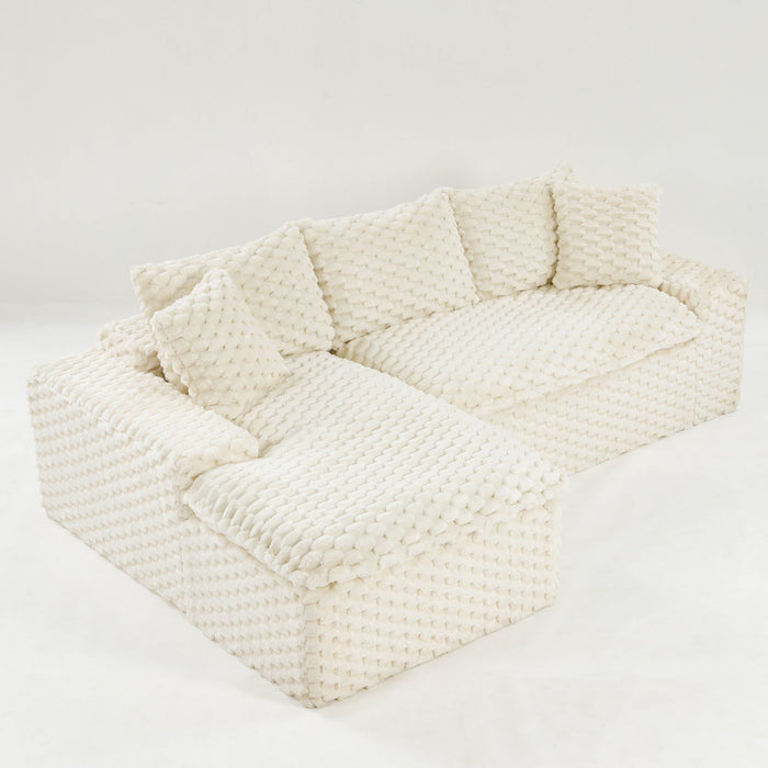 Modular Sofa, Convertible Twin Seat With Chaise Lounge