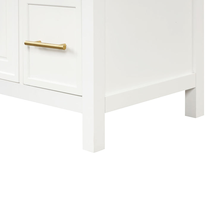 Modern Bathroom Vanity With Sink Top, 2 Doors And 3 Drawers