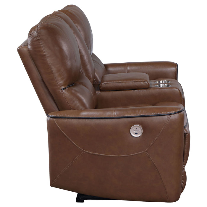 Denson - Power Reclining Loveseat With Console And USB Port