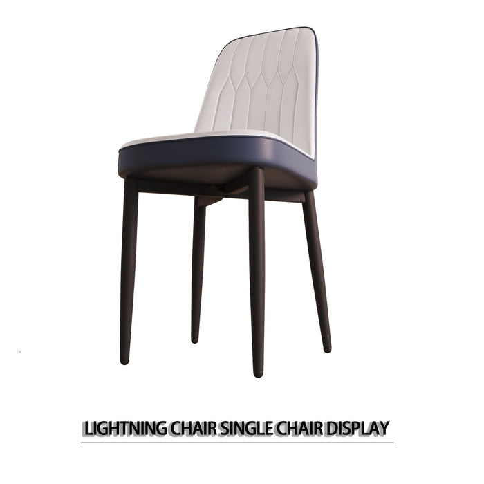 Modern Dining Chair With Cushions And Metal Legs