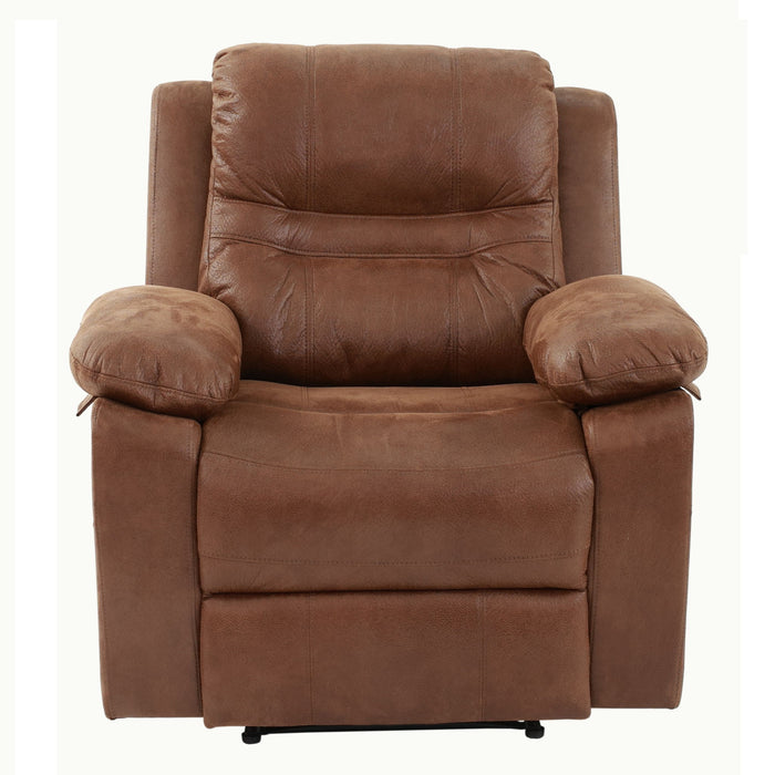 1 Piece Single Power Recliner Pillow Top Arms Cushion Back With USB Port - Dark Brown