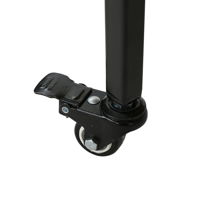 Modern Industrial Bar Cart With Shelving And Casters