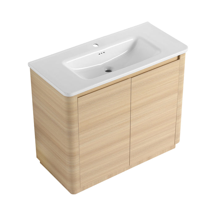 Freestanding Bathroom Vanity With Sink & 2 Soft Close Doors