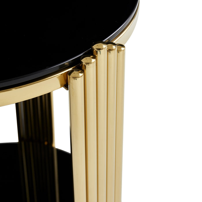 Round Table With Double Layer Storage