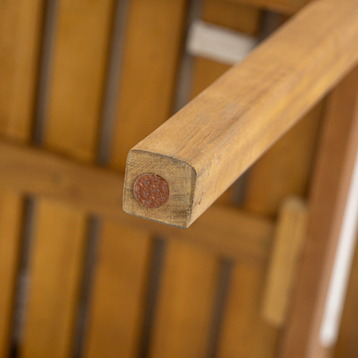 Preston - Outdoor Dining Chair With Cushion (Set of 2) - Teak / Beige