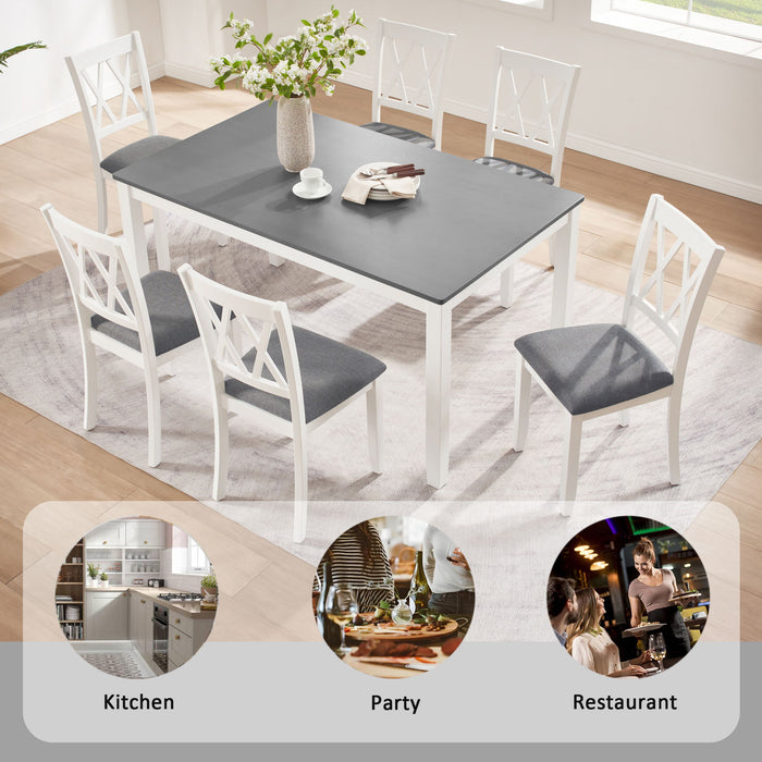 Modern Dining Set With Upholstered Chairs