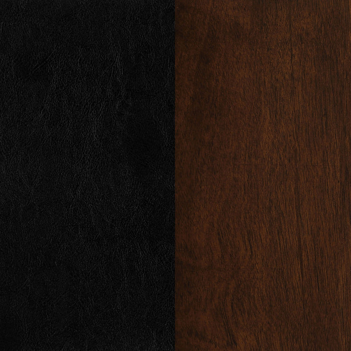 Upholstered Game Chair With Caster Wheels - Black