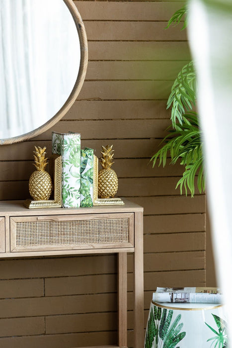 Botanical And Book Boxes (Set of 2) - White / Green