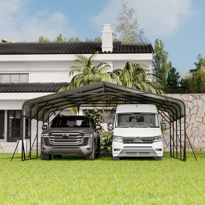 Heavy Duty Carport, All Weather Shelter - Black