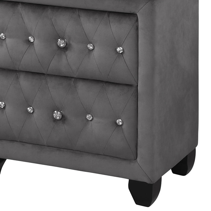 Sophia - 2 Drawer Upholstered Nightstand