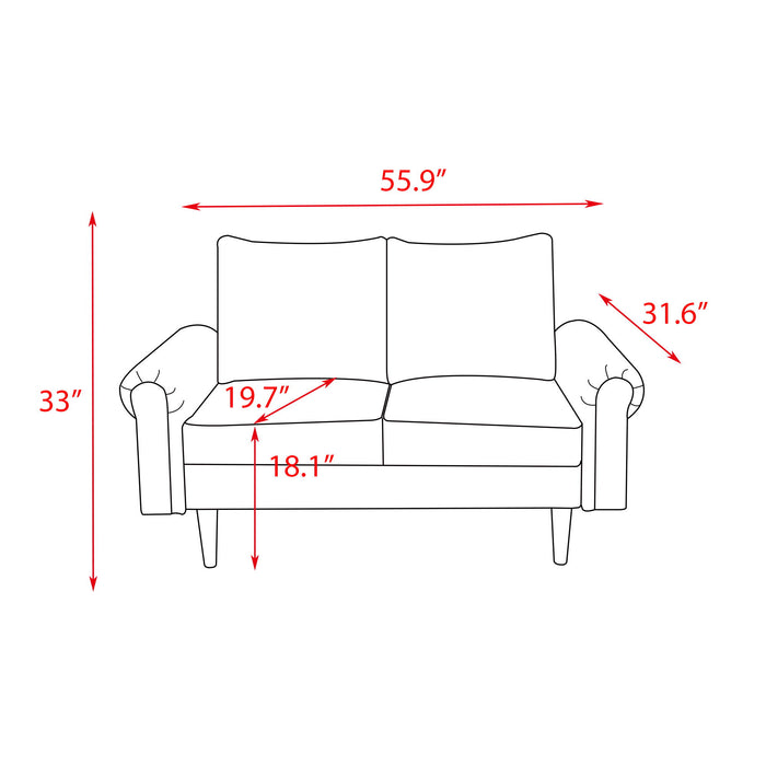 Graceful Design Plush Comfort Loveseat