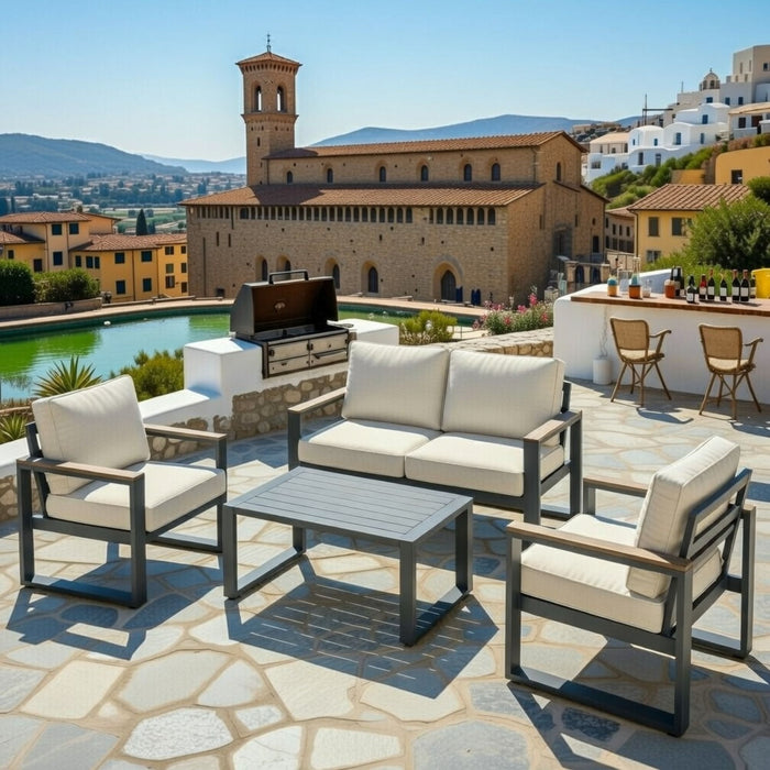 Modern Outdoor Sofa Set With Coffee Table